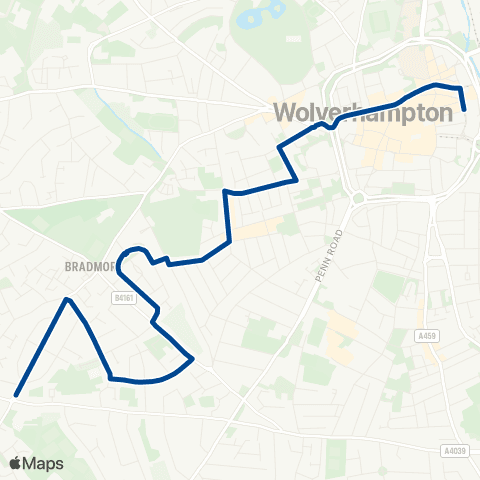 Diamond Bus Wolverhampton Bus Station - Laurel Grove map