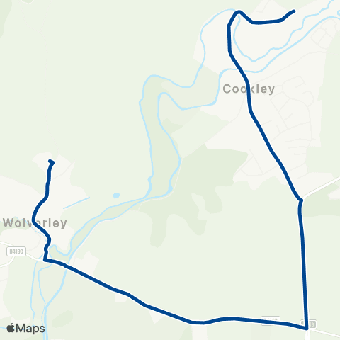 Diamond Bus Orchard Grove - Wolverley Secondary Sch map