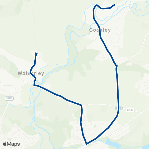 Diamond Bus Orchard Grove - Wolverley Secondary Sch map
