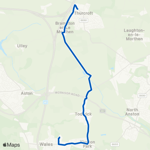 Coopers Tours Woodhouse Green / New Orchard Rd - Chestnut Av / Storth Ln map