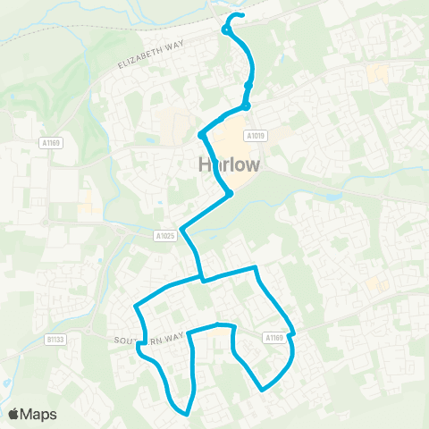 Central Connect Town Railway Sta - Town Railway Sta map