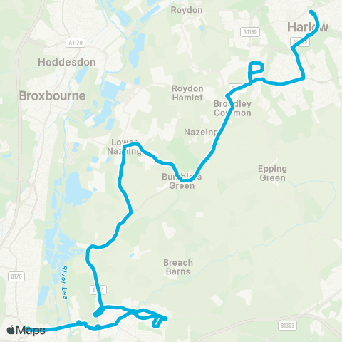 Central Connect Bus Station - Upshire Shops map