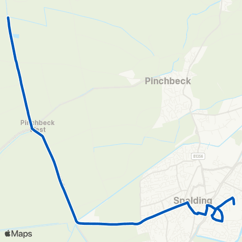 Brylaine Travel Parson Drove - Spalding Academy Bus Park map