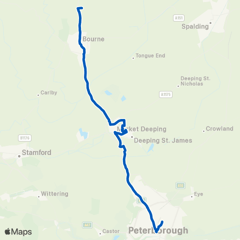 Delaine Buses Tesco - Queensgate Bus Station map