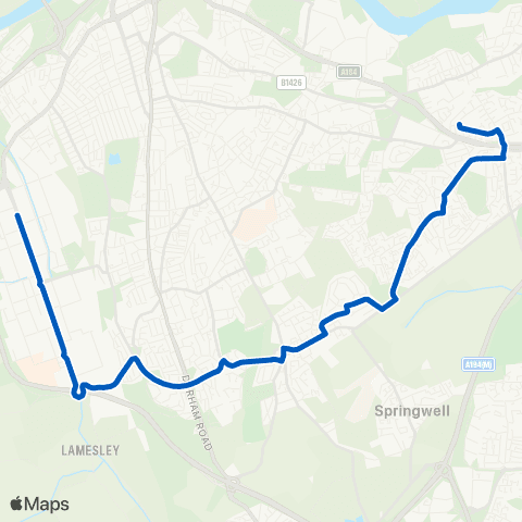 Gateshead Central Buses Interchange - Kingsway-Second Avenue map