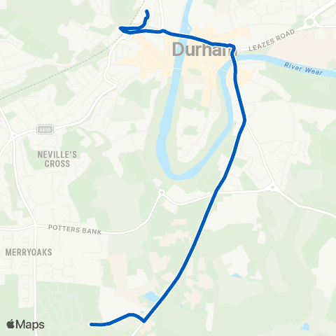 Gateshead Central Buses Mount Oswald The Drive - Railway Station map