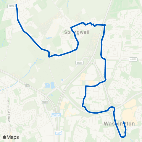 Gateshead Central Buses Washington Galleries Bus Sta - High St / Springwell Rd map