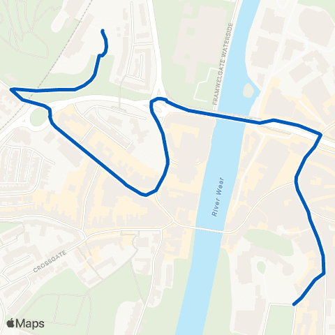 Gateshead Central Buses Railway Station - Cathedral map