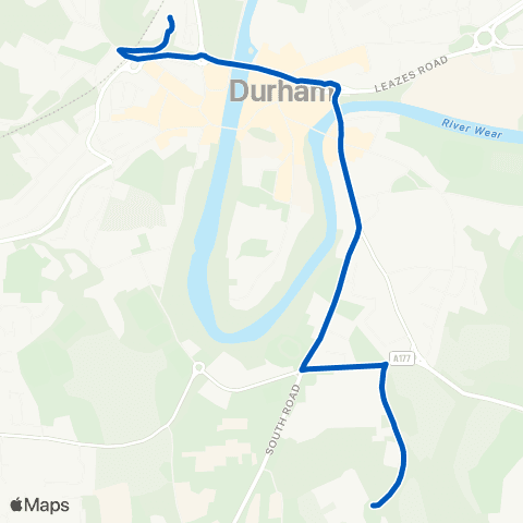 Gateshead Central Buses University Science Park - Railway Sta map