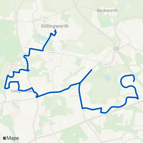 Gateshead Central Buses Addington Drive-The Bush - Bus Station map
