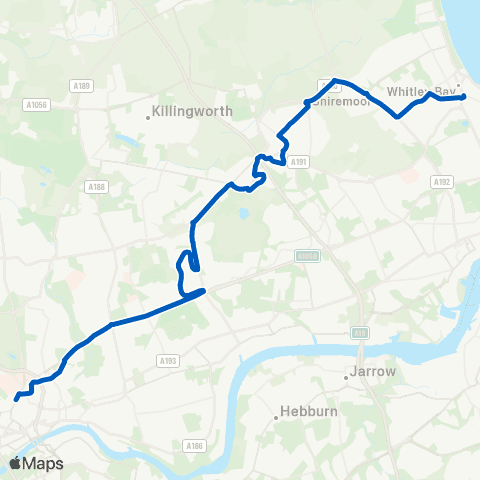 Gateshead Central Buses Haymarket Bus Sta - Park Av / Whitley Rd map