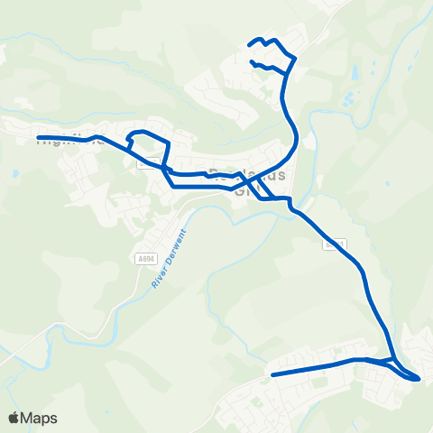 Gateshead Central Buses Sherburn Park - Sherburn Park map
