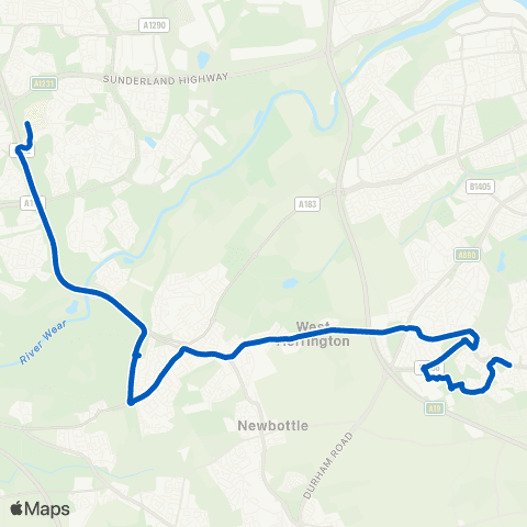 Gateshead Central Buses Galleries Bus Station - Doxford Park Way map