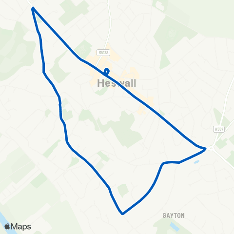 A2B Travel Heswall Bus Sta - Heswall Bus Sta map