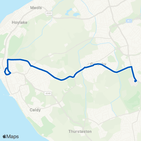A2B Travel West Kirby Station - West Kirby Station map
