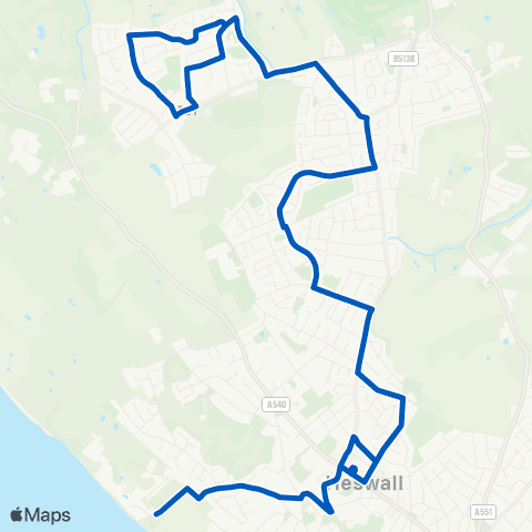 A2B Travel Heswall Shore - Heswall Shore map
