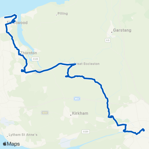 Archway Travel Bus Station - Rossall Point map