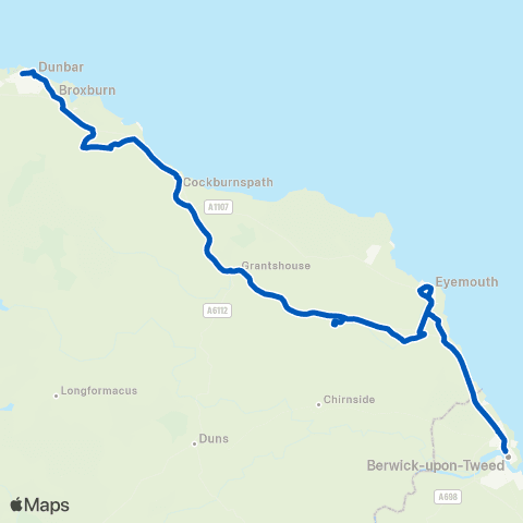 Borders Buses Grahame Place - Berwick Railway Station map