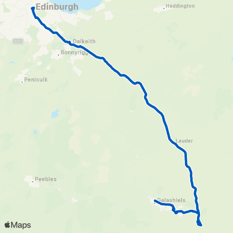 Borders Buses Galashiels Transport Interchange - Bus Sta map