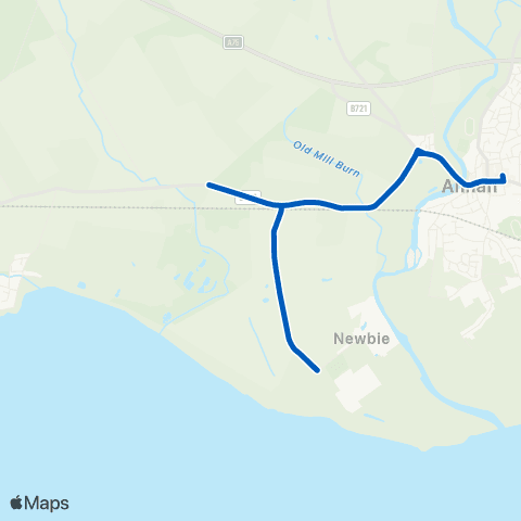 Andersons of Langholm Butts Street - Butts Street map