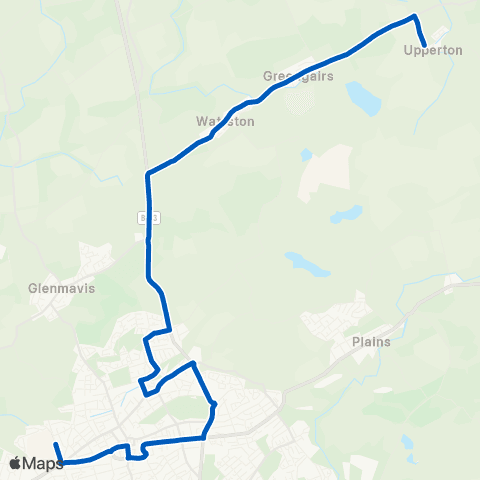 ARG Travel Monklands General Hosp - The Crescent map