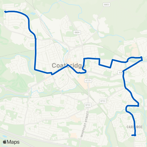 ARG Travel Bus Stance - Gartcloss Road map