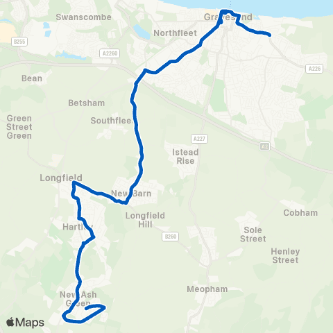 1st Bus Stop Ltd St John's School - Westfield map