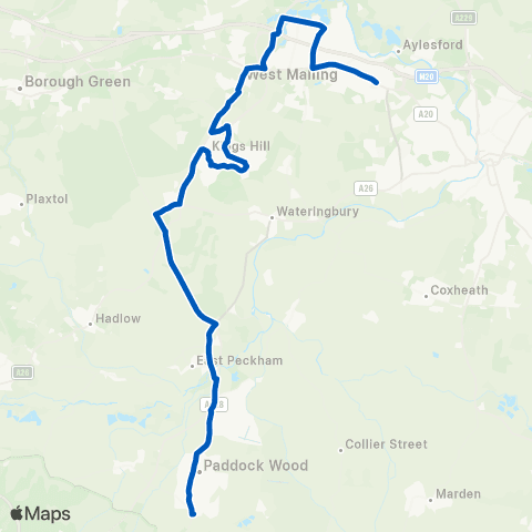 Autocar Bus & Coach Services Mascalls Academy Grounds - Retail Park map