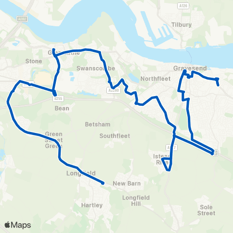 Brian Jones Coaches Longfield Academy - Milton Ale Shades map