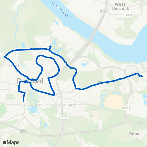 1st Bus Stop Ltd Knockhall Primary School - Cranford Road map