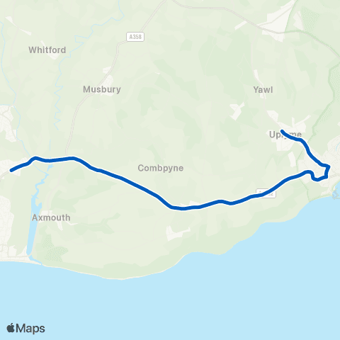 Axe Valley Mini-Travel Talbot Arms - The Elms map
