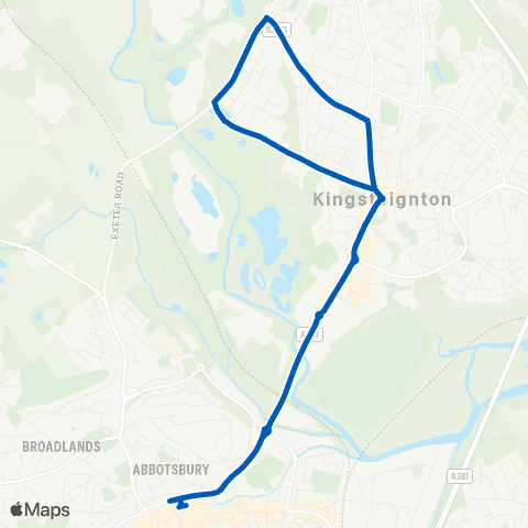 Country Bus Sherborne Road - Sherborne Road map