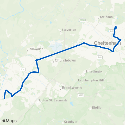 Bennetts Crypt Sch Turning Circle - Pittville Student Village map