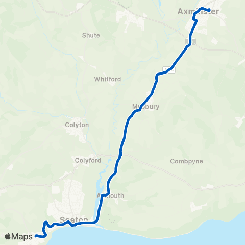 Axe Valley Mini-Travel Beer Cross - Axe Valley College map