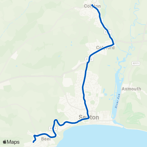 Axe Valley Mini-Travel Pecorama - The Square map