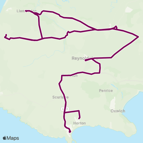Adventure Travel Llanrhidian Turn - Bethesda Church map
