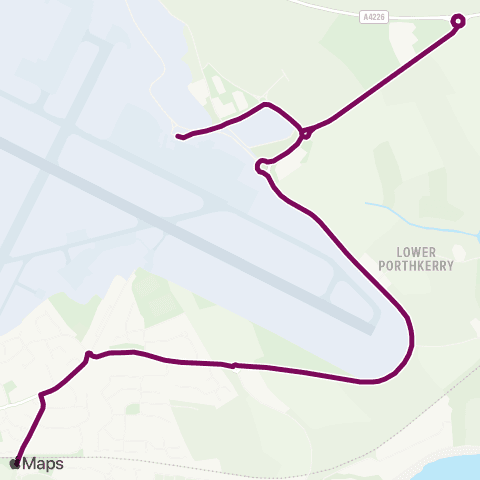 Adventure Travel Cardiff Airport - Rhoose Railway Station map
