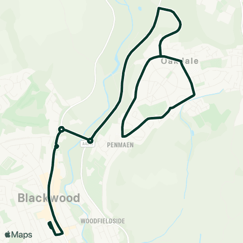 Caerphilly County Borough Council Blackwood Bus Sta Stand 8 - Blackwood Bus Sta Stand 8 map