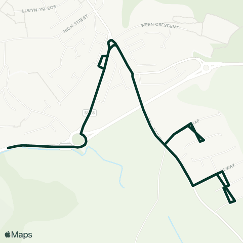 Caerphilly County Borough Council Co-Op - Nelson Bus Station Stand 2 map