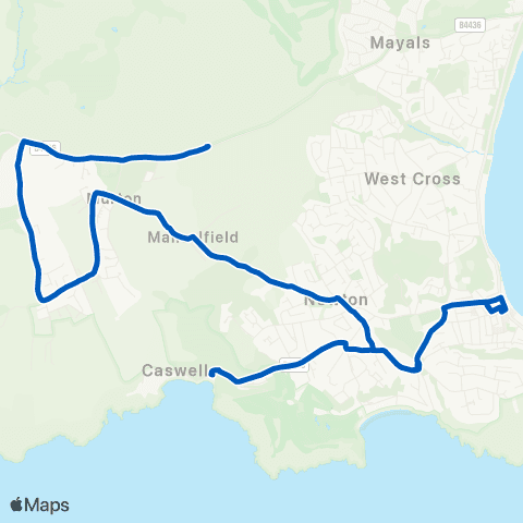 DANSA Campion Gardens - Caswell Bay Terminus map