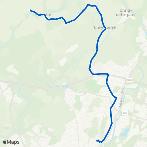 DANSA Tyn-Y-Cwm - Parc Llewellyn map