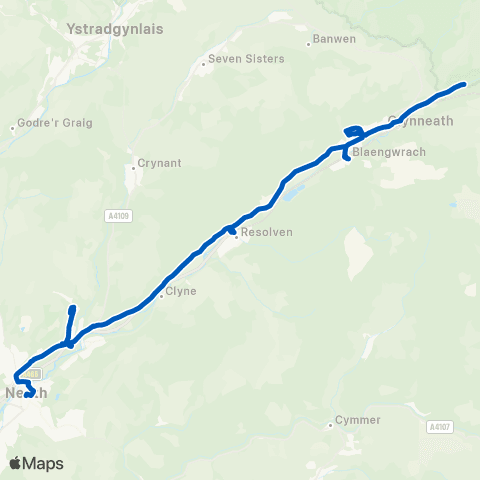 DANSA Neath Bus Sta Stand 3 - Turning Circle map