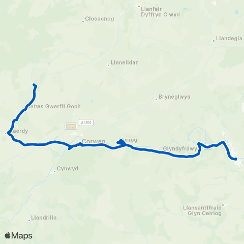 Denbighshire Council Capel Cynfal - Parade Street 2 map
