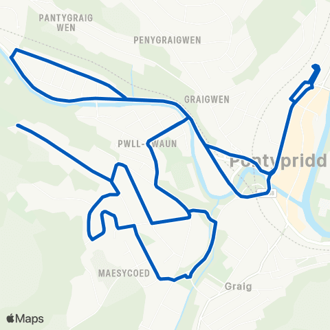 Edwards Coaches Pontypridd Bus Sta Stand 12 - Pontypridd Bus Sta Stand 12 map