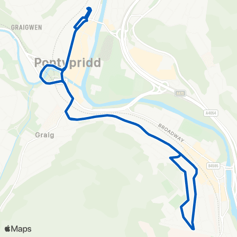 Edwards Coaches Pontypridd Bus Sta Stand 12 - Pontypridd Bus Sta Stand 12 map