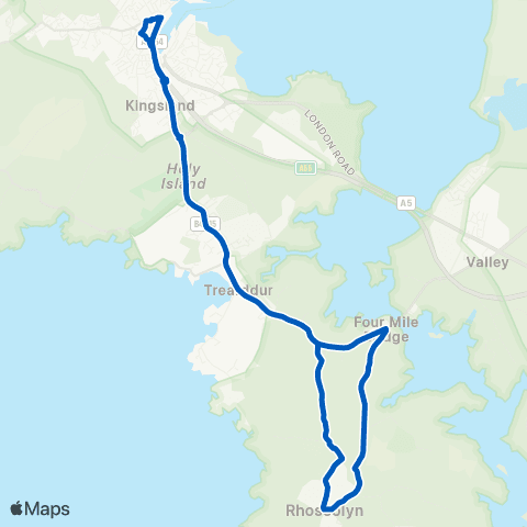 Gwynfor Coaches Summer Hill - Summer Hill map