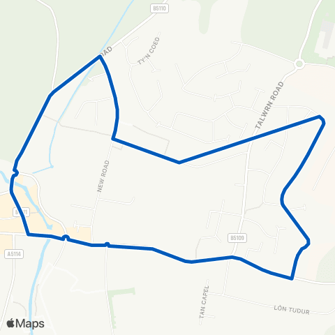 Gwynfor Coaches Post Office - Post Office map