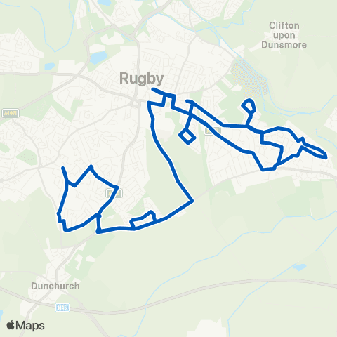 Flexibus Church Street - Clifton Road map