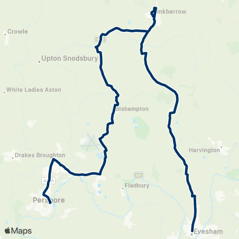 LMS Travel Royal Arcade - Evesham Bus Station map