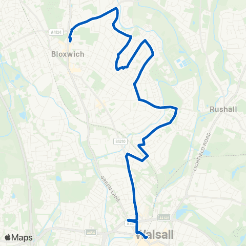 Carolean Coaches Drake Rd - Walsall Bus Station map